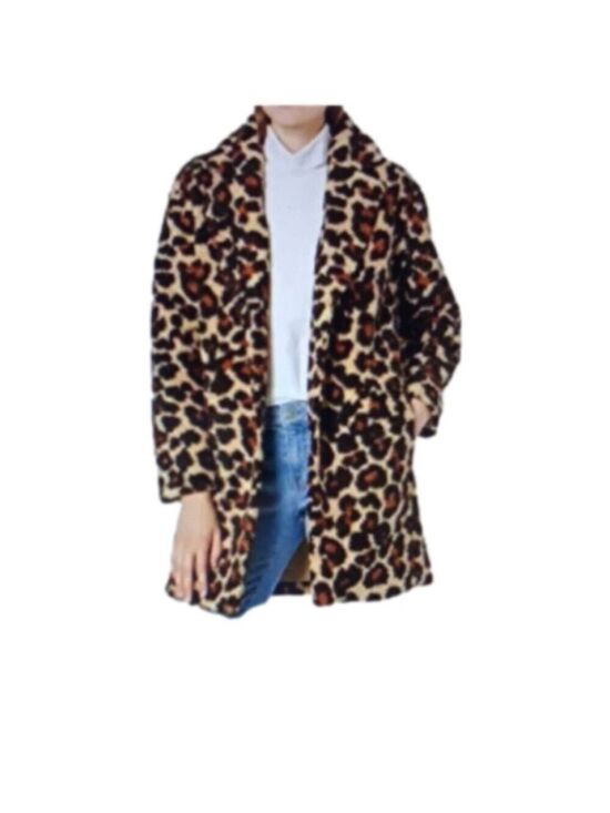 Daily Ritual Jackets & Blazers - Daily Ritual Women’s Brown & Black Leopard Teddy Bear Lapel Coat Size Small